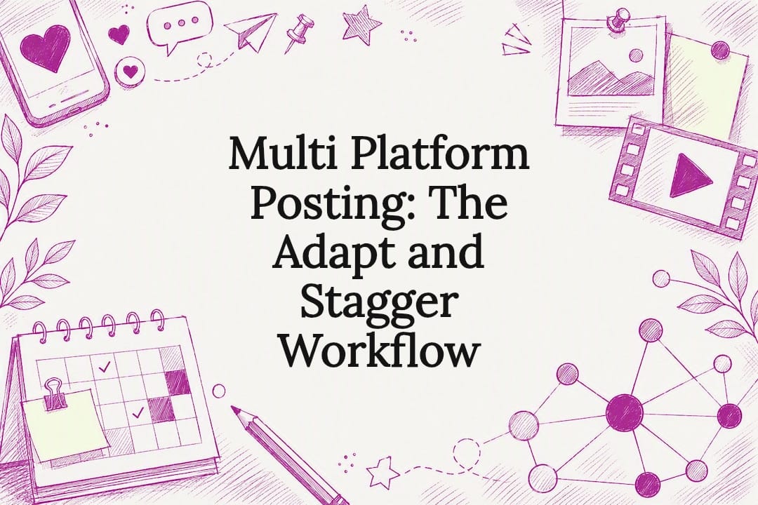 Decorative illustrated title card for social media posting article