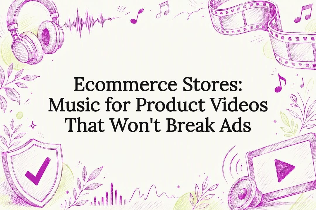 Decorative music licensing video title card