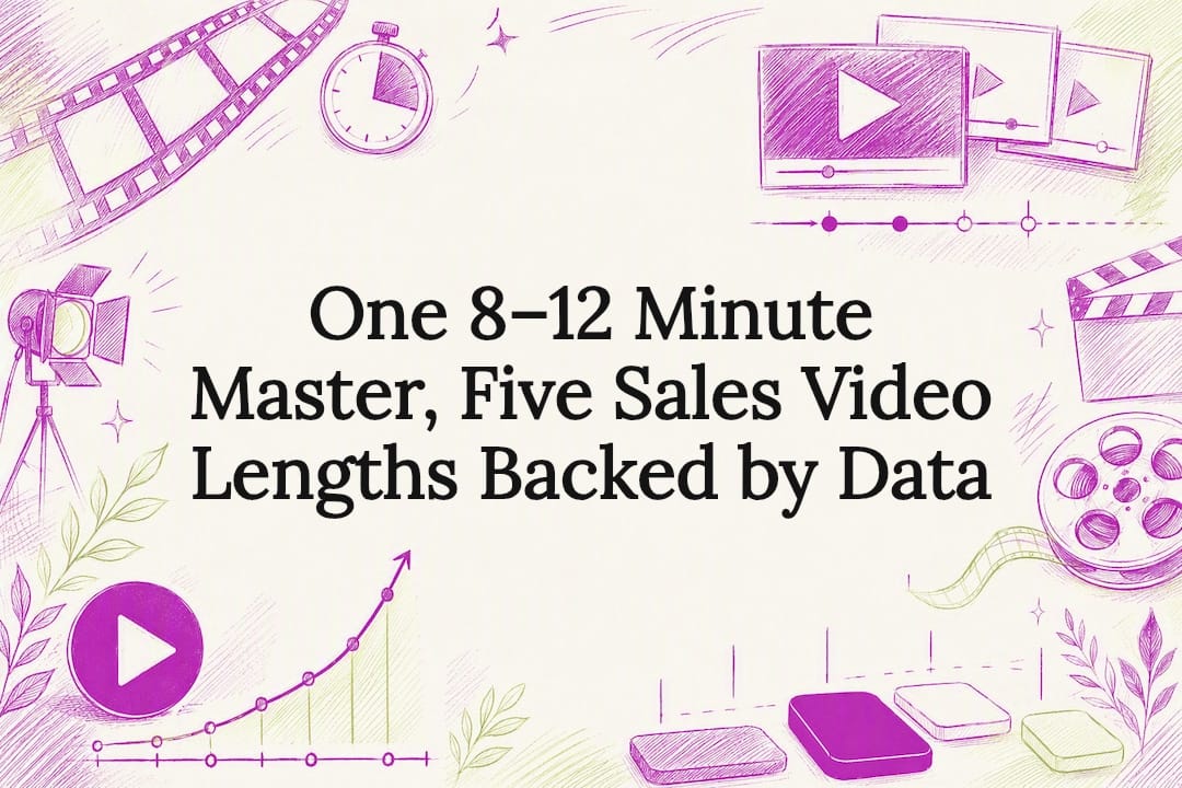 Decorative sales video runtime title card