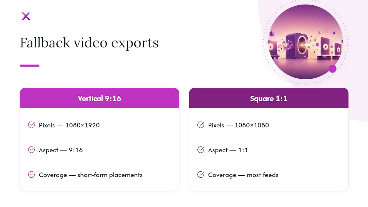 Comparison of vertical and square video dimensions