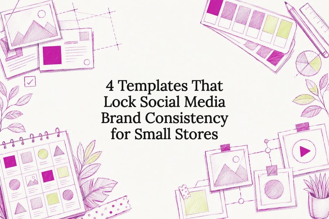 Decorative social media consistency title card