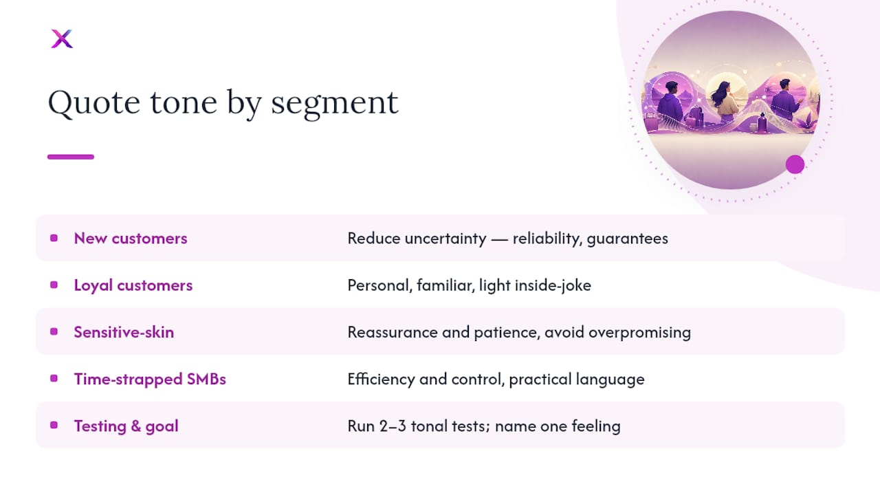 How to Choose Quotes That Match Your Audience Segments — overview diagram