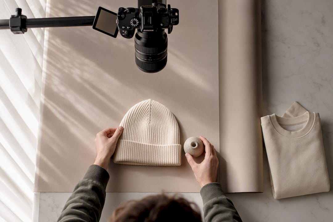 Hands batching ecommerce product content