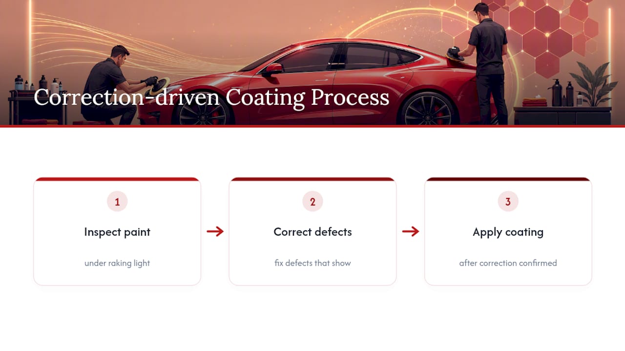Paint inspection correction and coating process