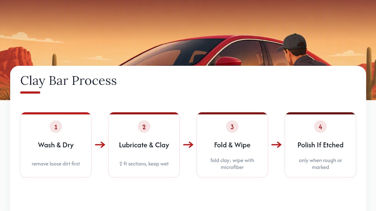 Four-stage clay and polishing escalation process