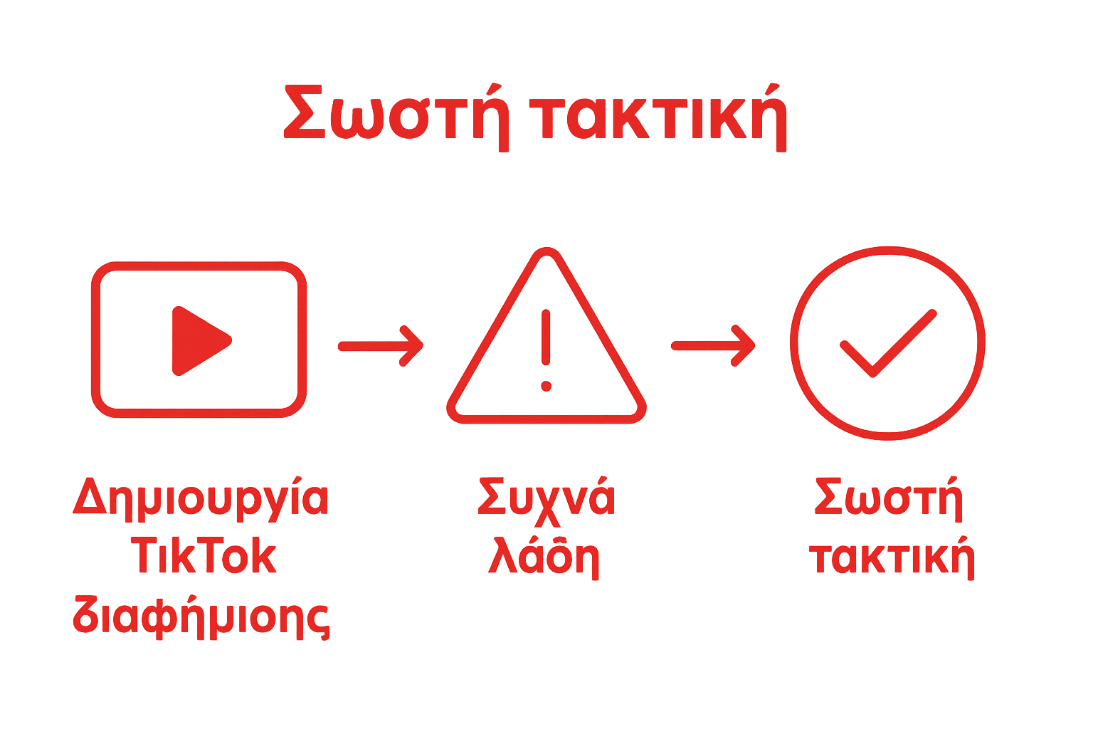 απείκονιση από λάθος σε σωστή διαδικασία TikTok διαφήμισης σε 3 βήματα
