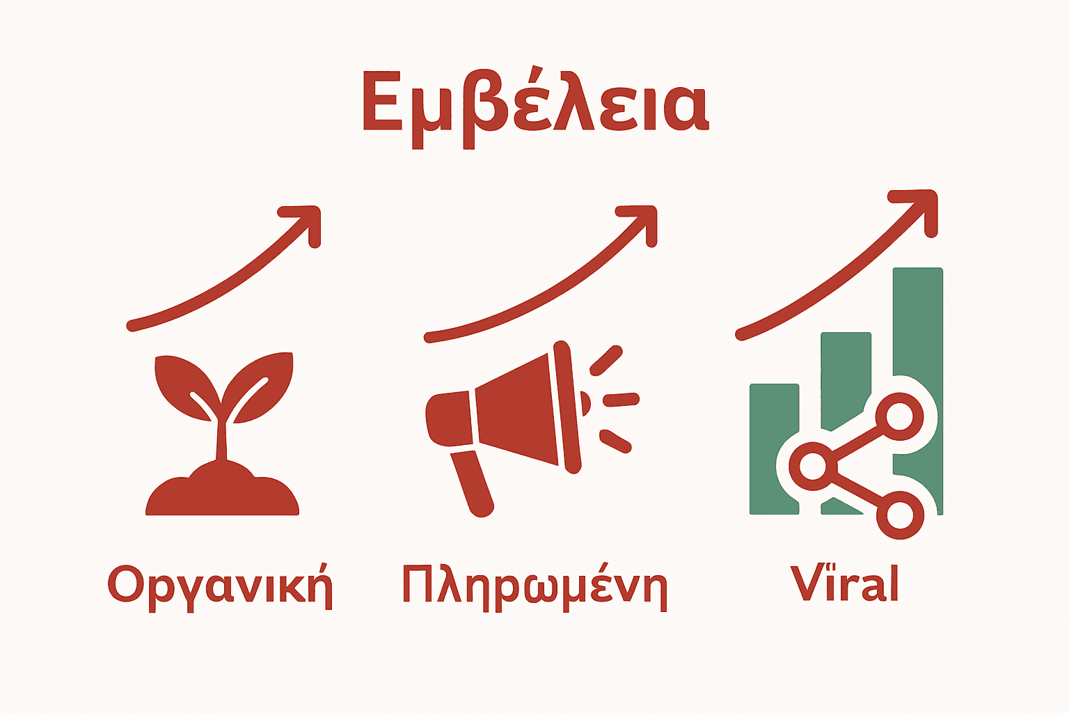 Infographic comparing organic, paid, and viral social media reach
