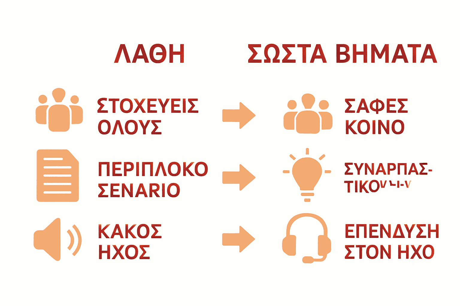 Σύγκριση σωστών και λανθασμένων βημάτων σε short video