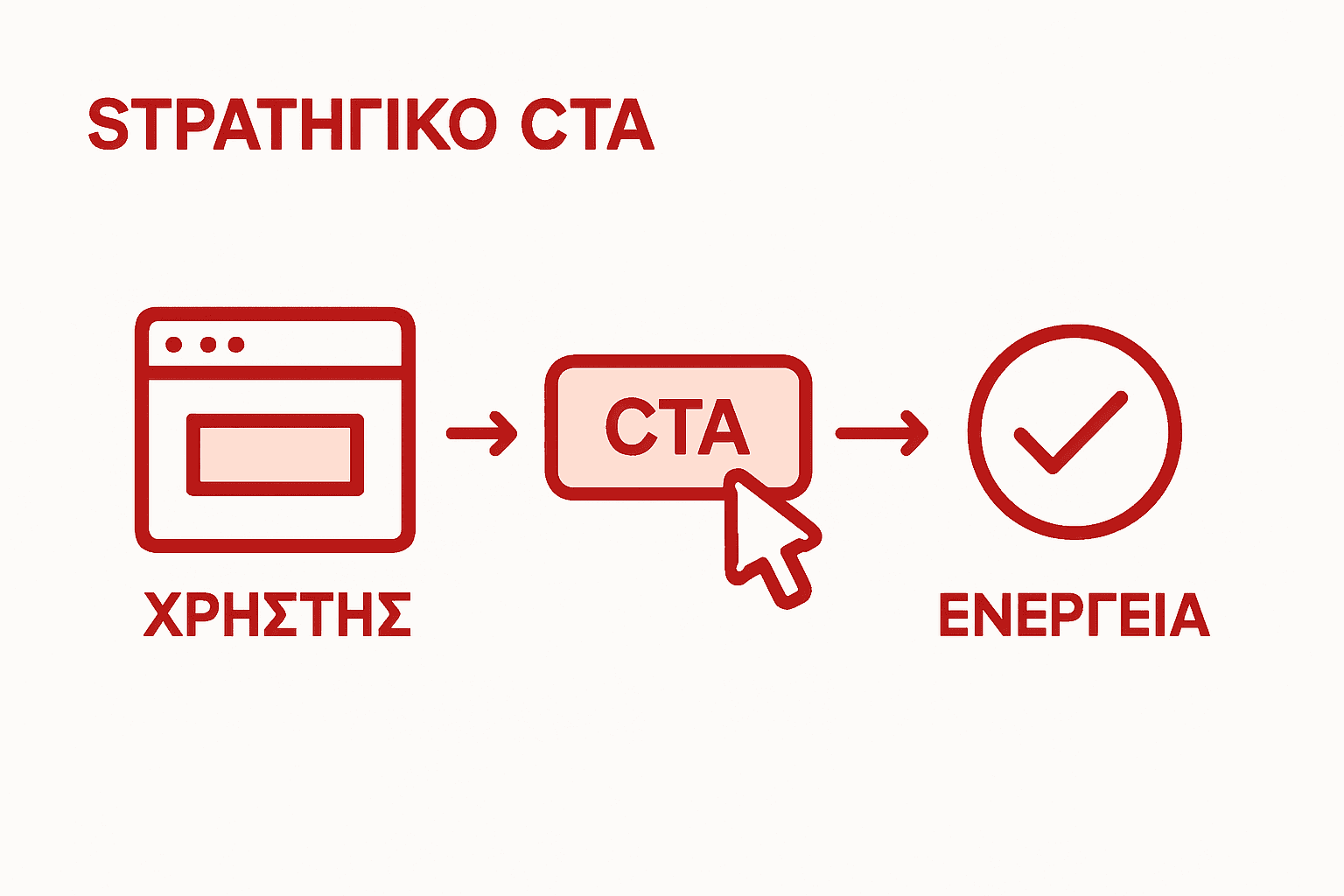 Διαγραμματική απεικόνιση για την αποτελεσματική καθοδήγηση των χρηστών μέσω call-to-action