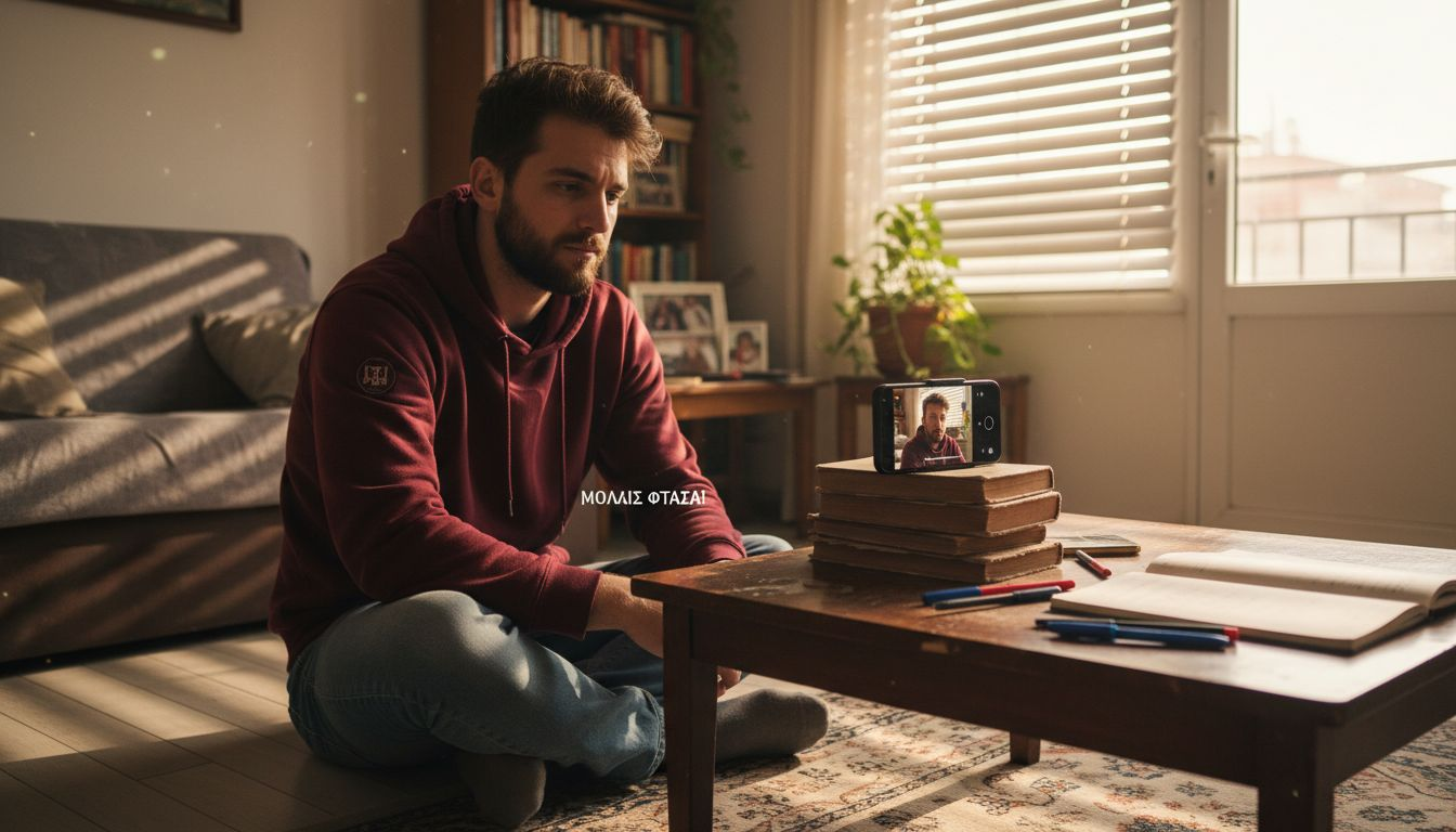 Νεαρός δημιουργεί πρωτότυπο περιεχόμενο για το TikTok με τη δική του κάμερα