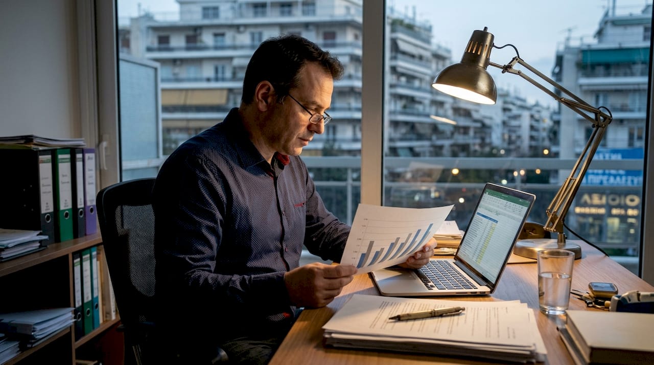 Ο ιδιοκτήτης εξετάζει προσεκτικά τα δεδομένα που αφορούν τη στρατηγική του περιεχομένου, αναζητώντας τρόπους να ενισχύσει την απόδοσή της.