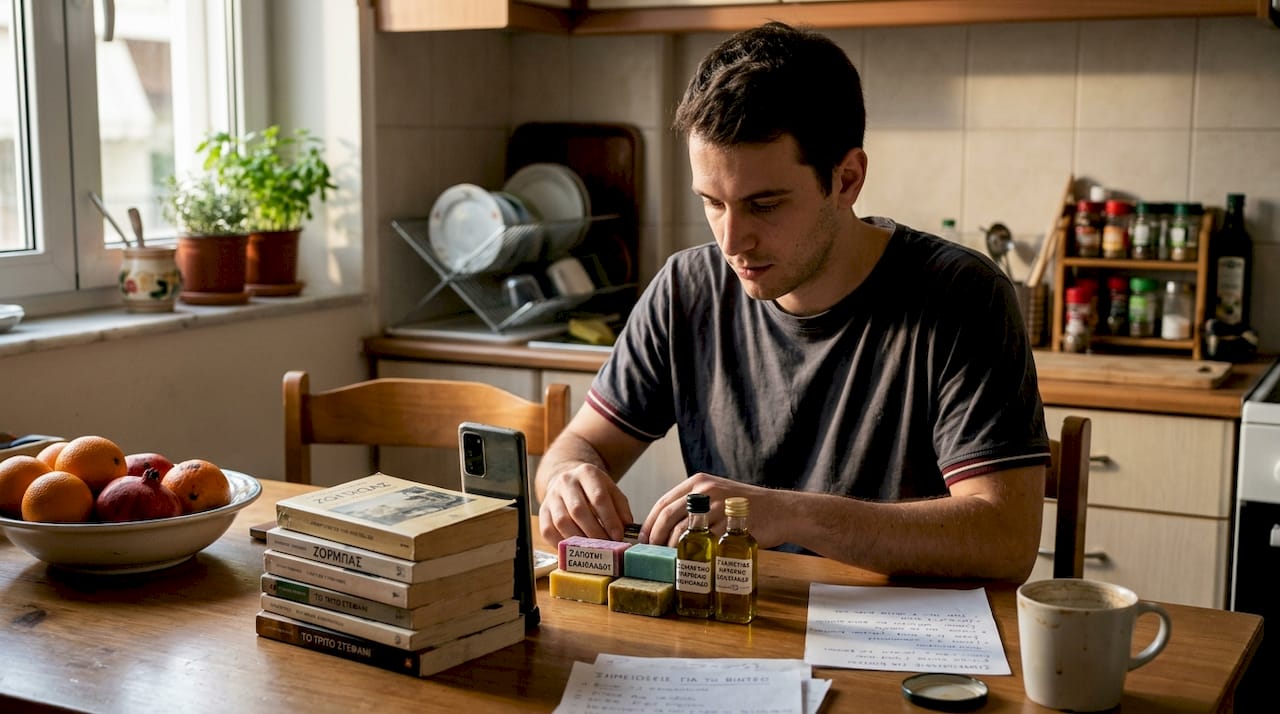 Γυρίζουμε βίντεο παρουσίασης προϊόντος για διαφημιστική προβολή.