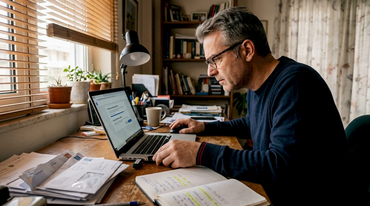 Επιχειρηματίας ανεβάζει τη λίστα επαφών του στο Facebook Ads για να στοχεύσει καλύτερα το κοινό του.