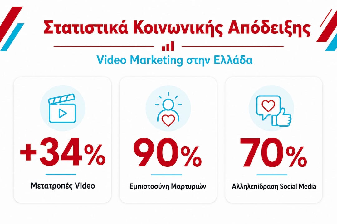 Τα πιο σημαντικά στατιστικά για το βίντεο μάρκετινγκ με έμφαση στην κοινωνική αποδοχή – Όλα συγκεντρωμένα σε ένα εύχρηστο infographic