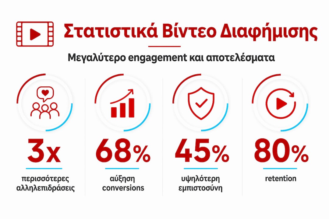 Τα πιο ενδιαφέροντα στατιστικά για τη διαφήμιση μέσω βίντεο, σε ένα εύχρηστο infographic
