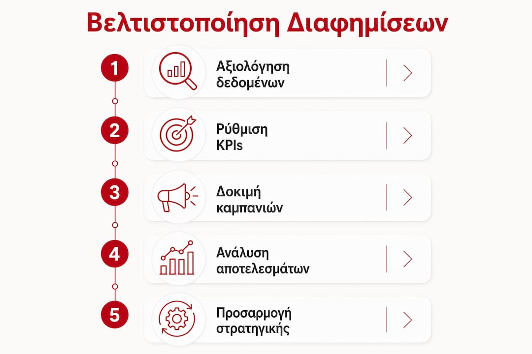 Εικονογραφημένος οδηγός με πρακτικά βήματα για να απογειώσετε την απόδοση των διαφημίσεών σας