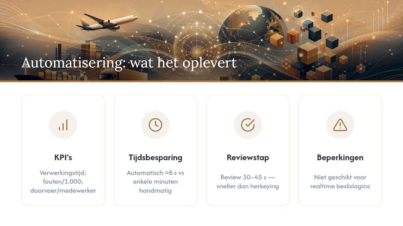 Wat levert automatisering zonder koppeling concreet op — overview diagram
