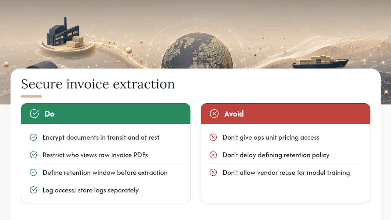 How Do You Secure Commercial Invoice Data During Extraction? — overview diagram