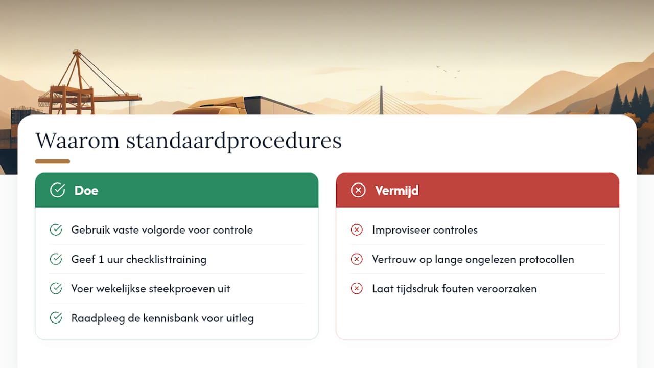 Waarom standaardprocedures het verschil maken — overview diagram