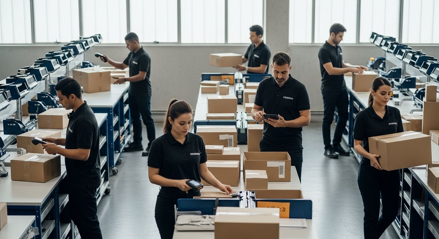snabb leverans lager arbete