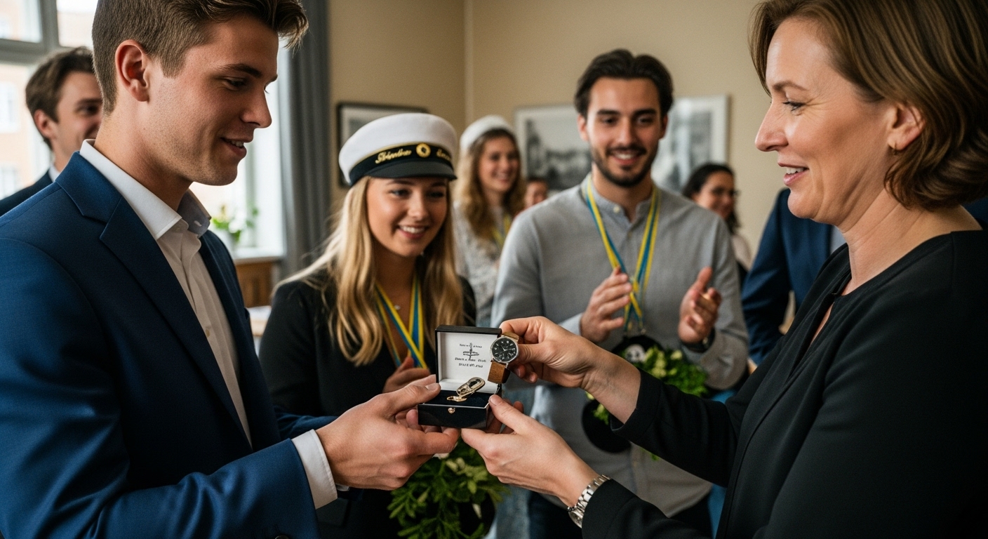 meningsfull studentpresent överlämning