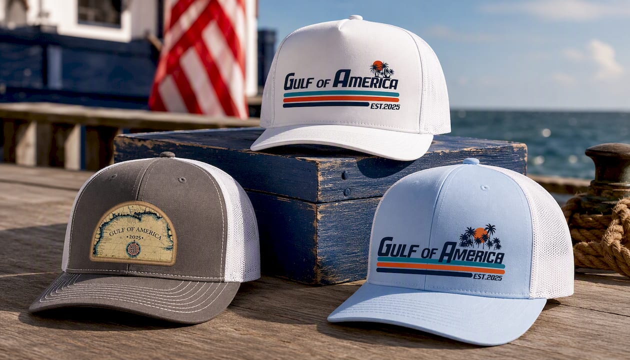 Gulf of America Trucker Hat – Patriotic Snapback Baseball Cap