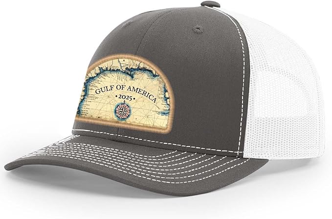 Gulf of America Hat Embroidered Patch Mesh Back Trucker Hat