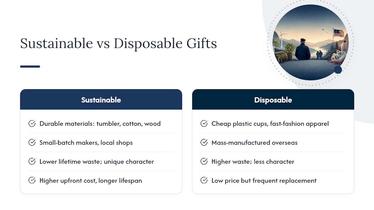 Eco-Friendly and Sustainable Patriotic Gift Choices — overview diagram