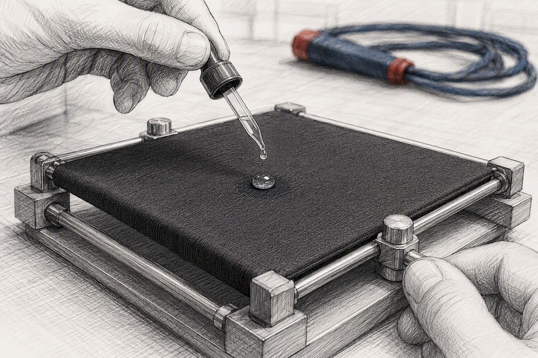 Water drop testing performance fabric wicking