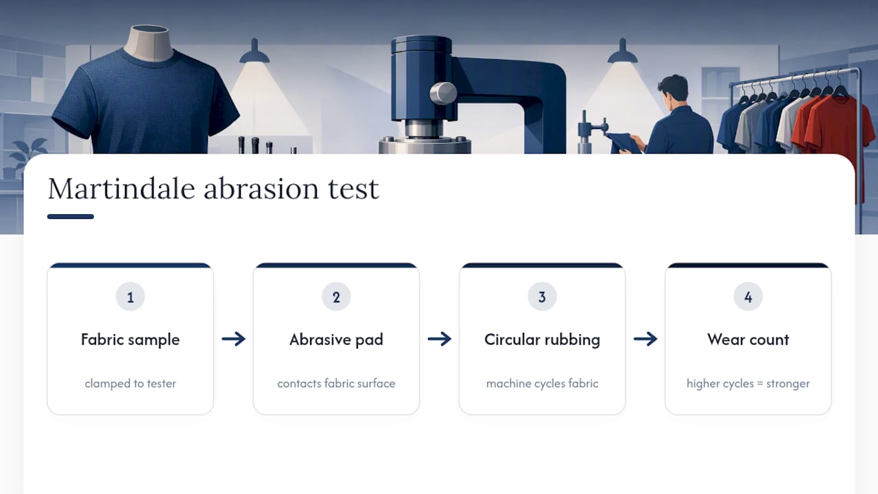 Martindale abrasion test process