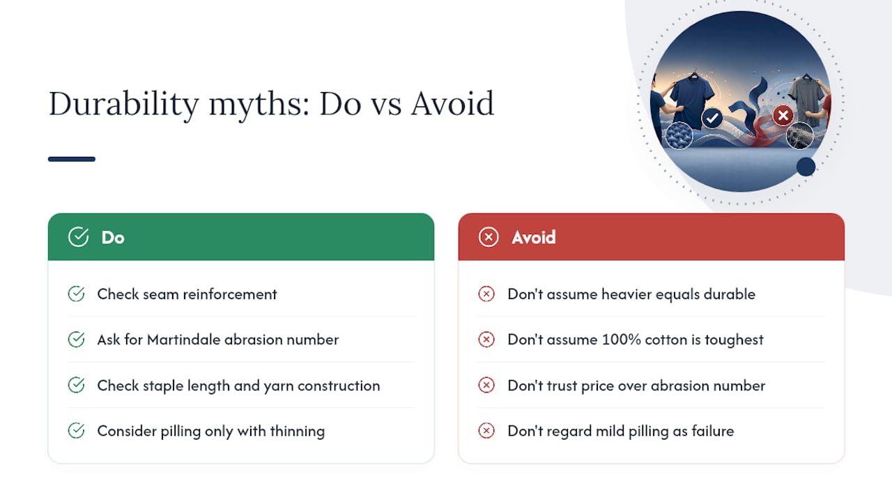 Durability Myths That Waste Your Money — overview diagram