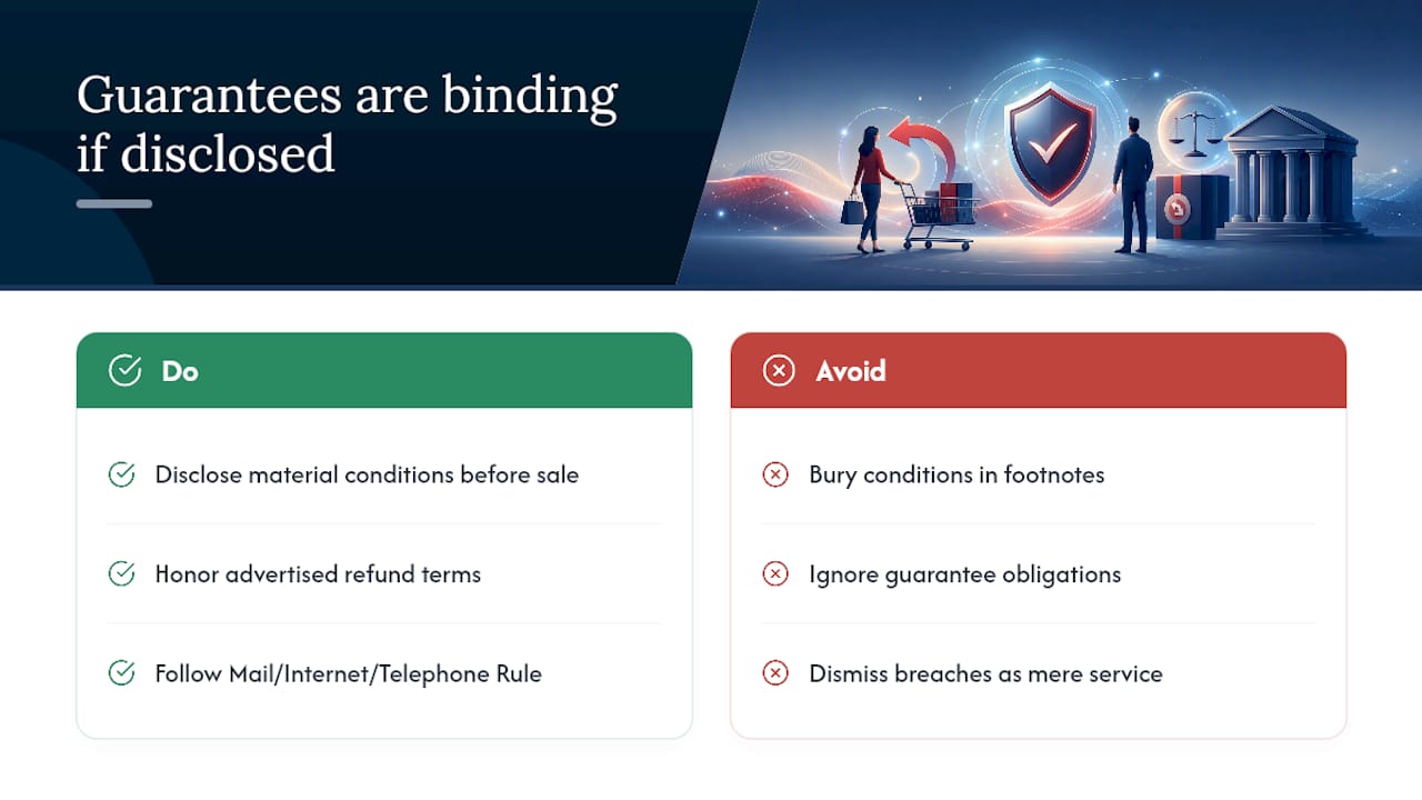 Are Money-Back Guarantees Legally Binding? — overview diagram