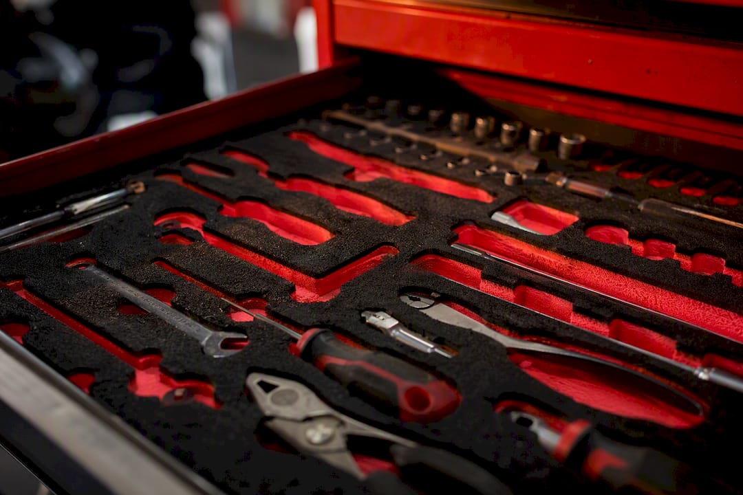 High-density foam shadow board drawer