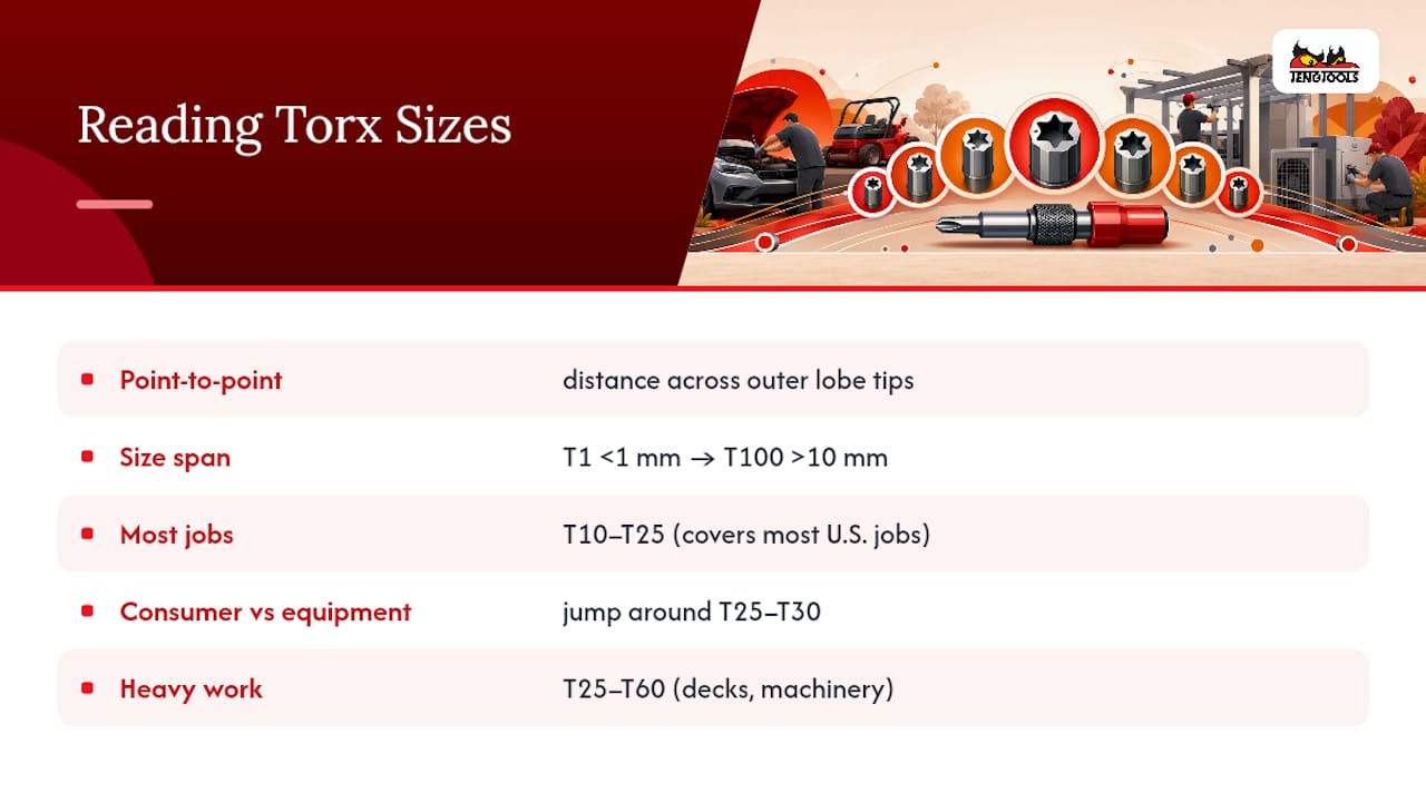 Torx Size Guide: How to Read the Full Chart — overview diagram