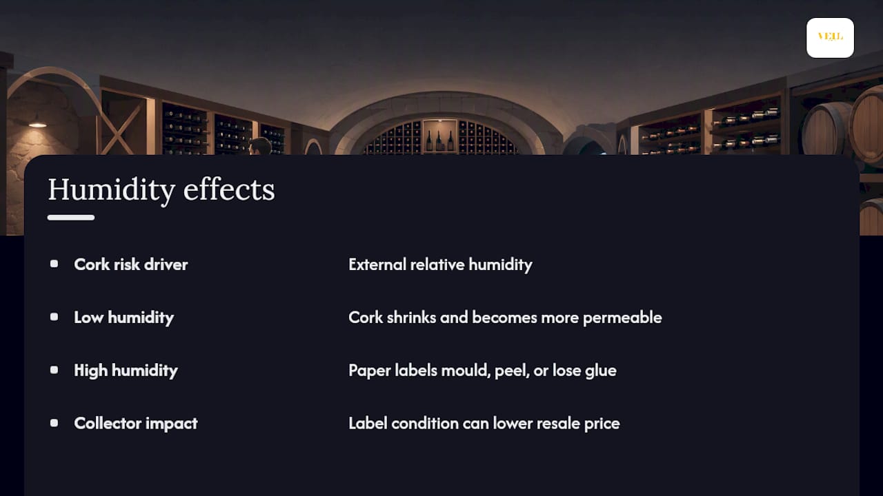 Why humidity determines how well your wine ages — overview diagram