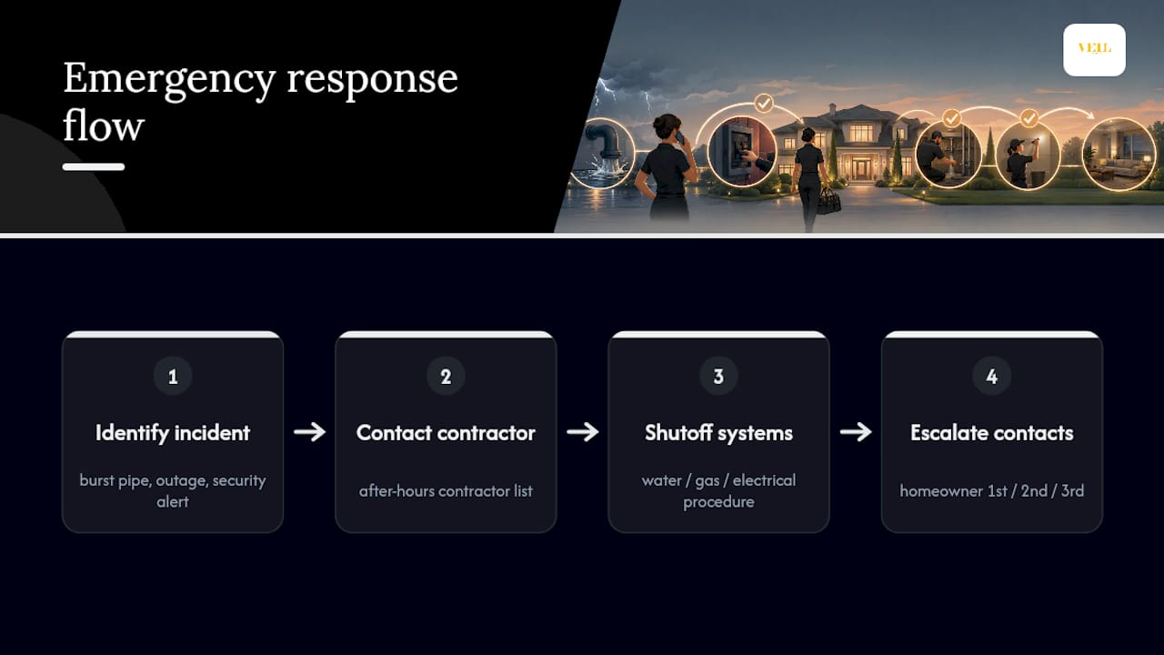 House emergency response workflow