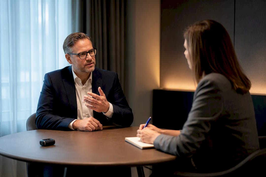 Tiefeninterview im B2B-Bereich zwischen zwei Experten