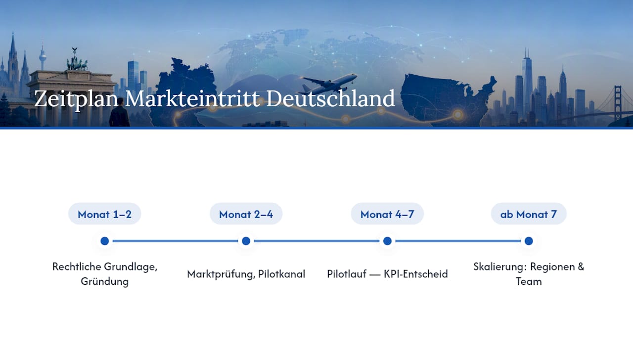 Vier Phasen beim Markteintritt in Deutschland