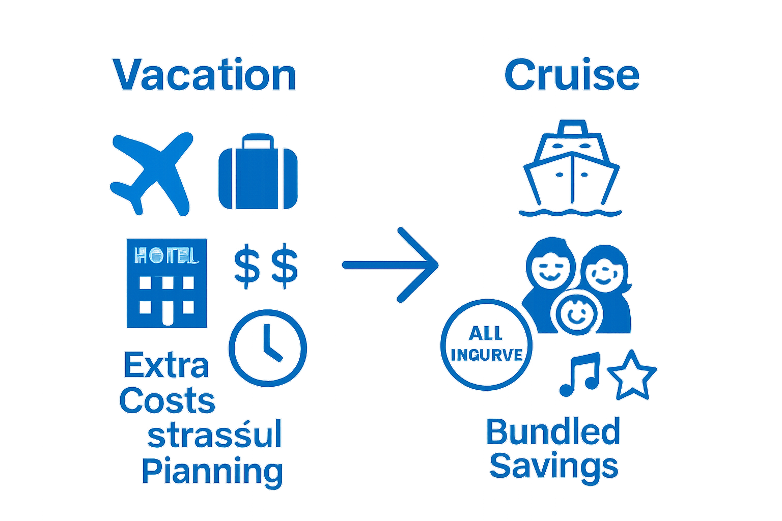 Comparison of traditional vacations vs. all-inclusive family cruises