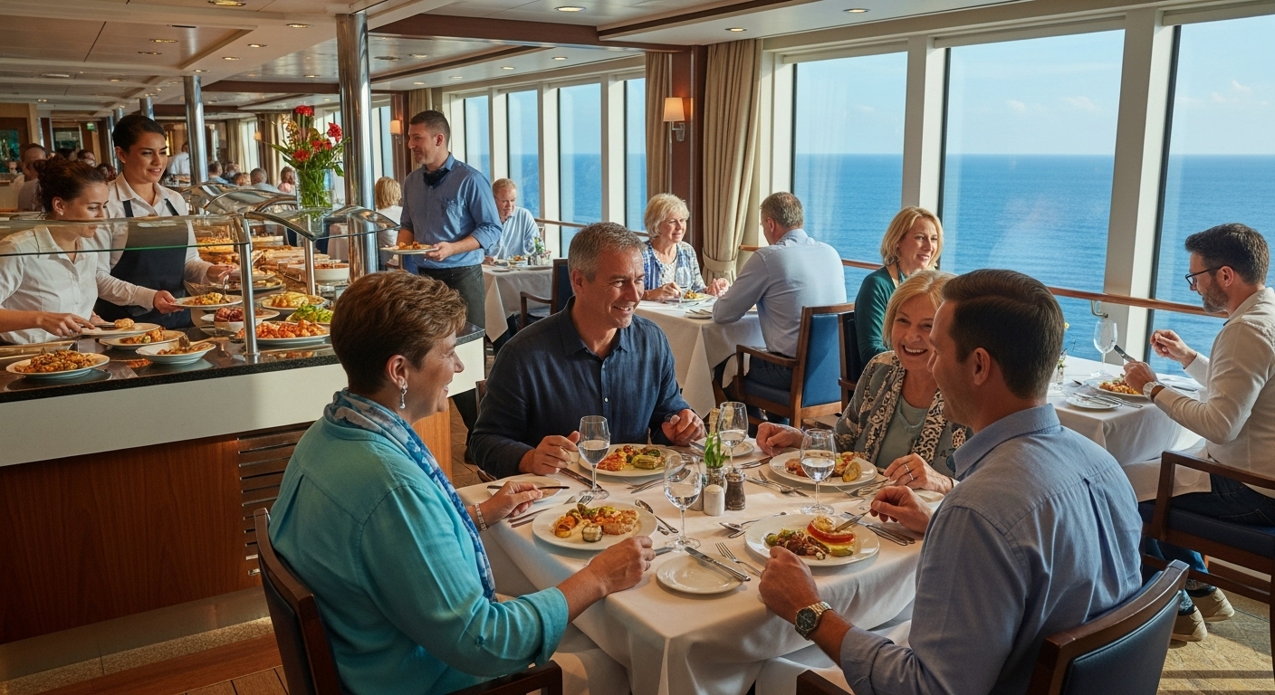 cruise dining, dining tips, cruise ship meal