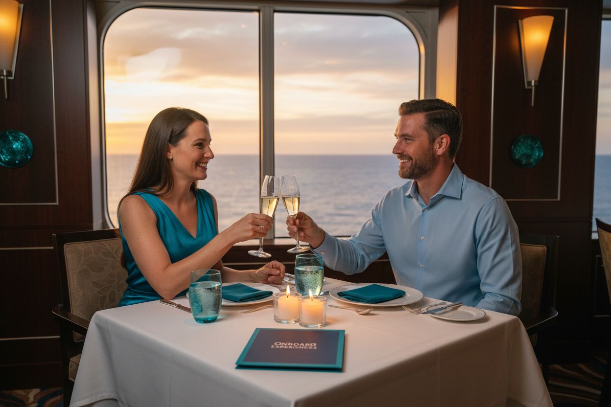 couple cruise dining