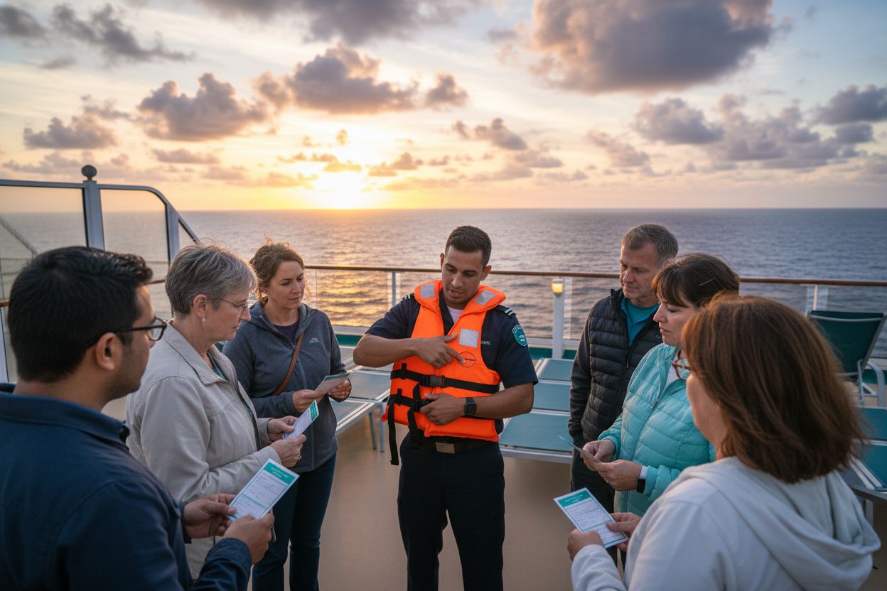 cruise safety, safety drill, first-time cruisers