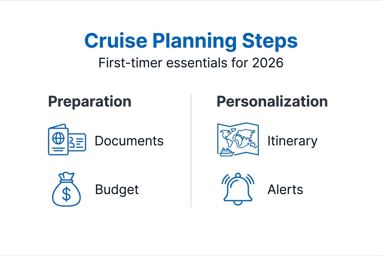 Infographic showing cruise planning overview steps