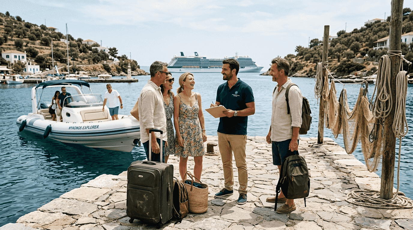 Private guided group at Mediterranean cruise port