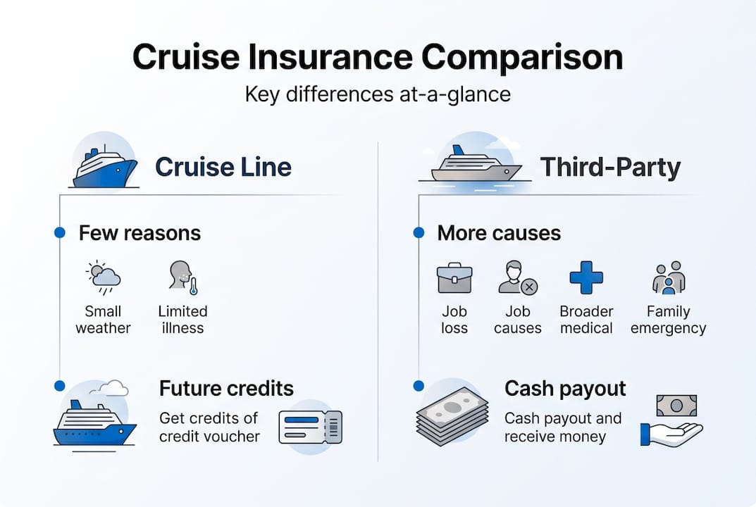 Infographic comparing cruise vs third-party insurance