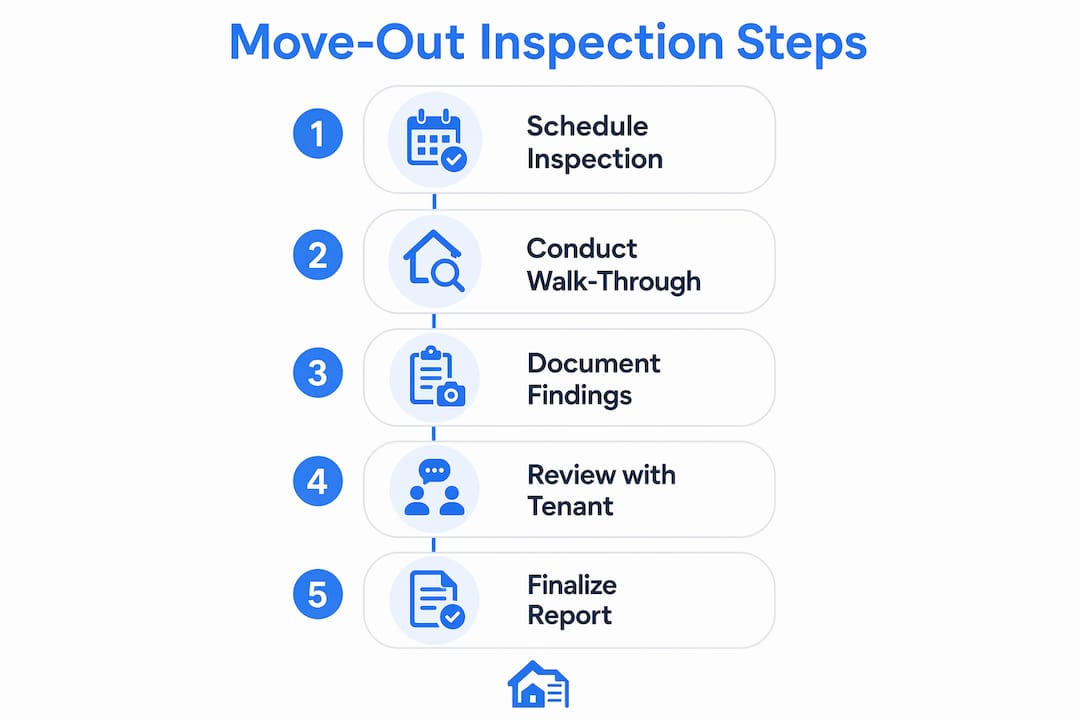 Infographic illustrating move-out inspection steps