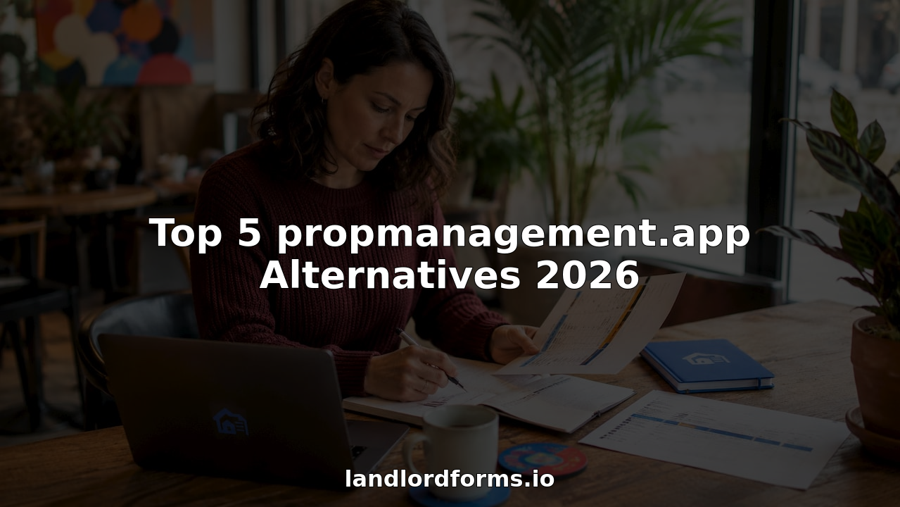 Landlord reviewing property management software charts at home