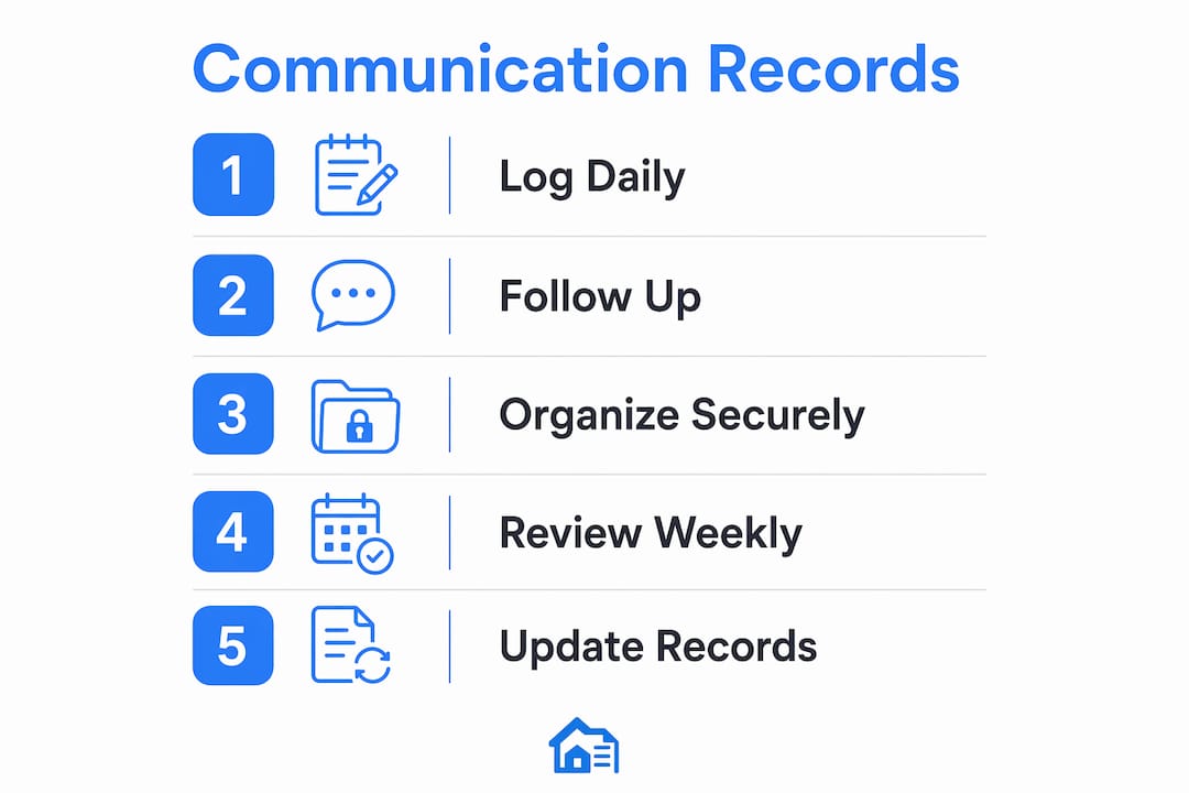 Infographic showing best practices for tenant communication records