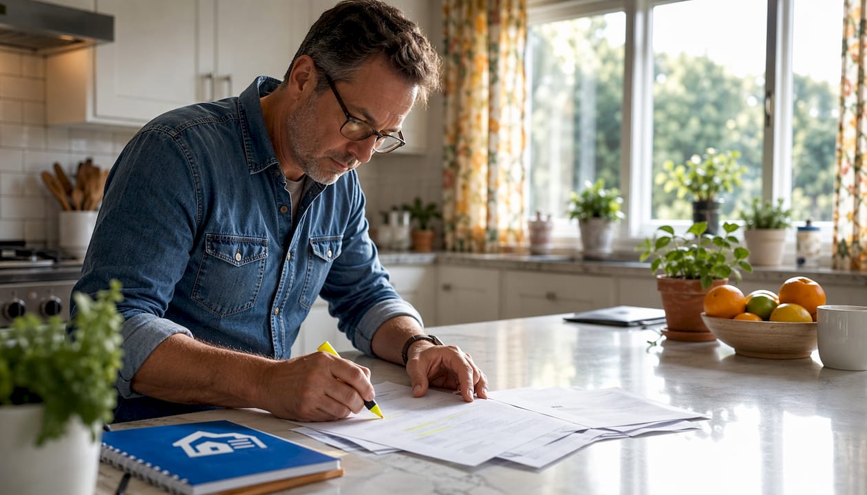 Landlord reviewing tenant onboarding documents