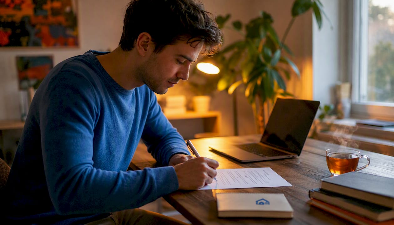 Tenant signing rent verification letter